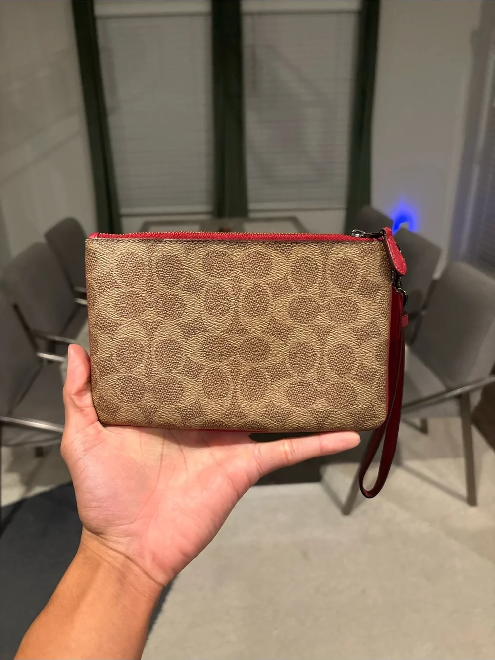 Coach signature wristlet